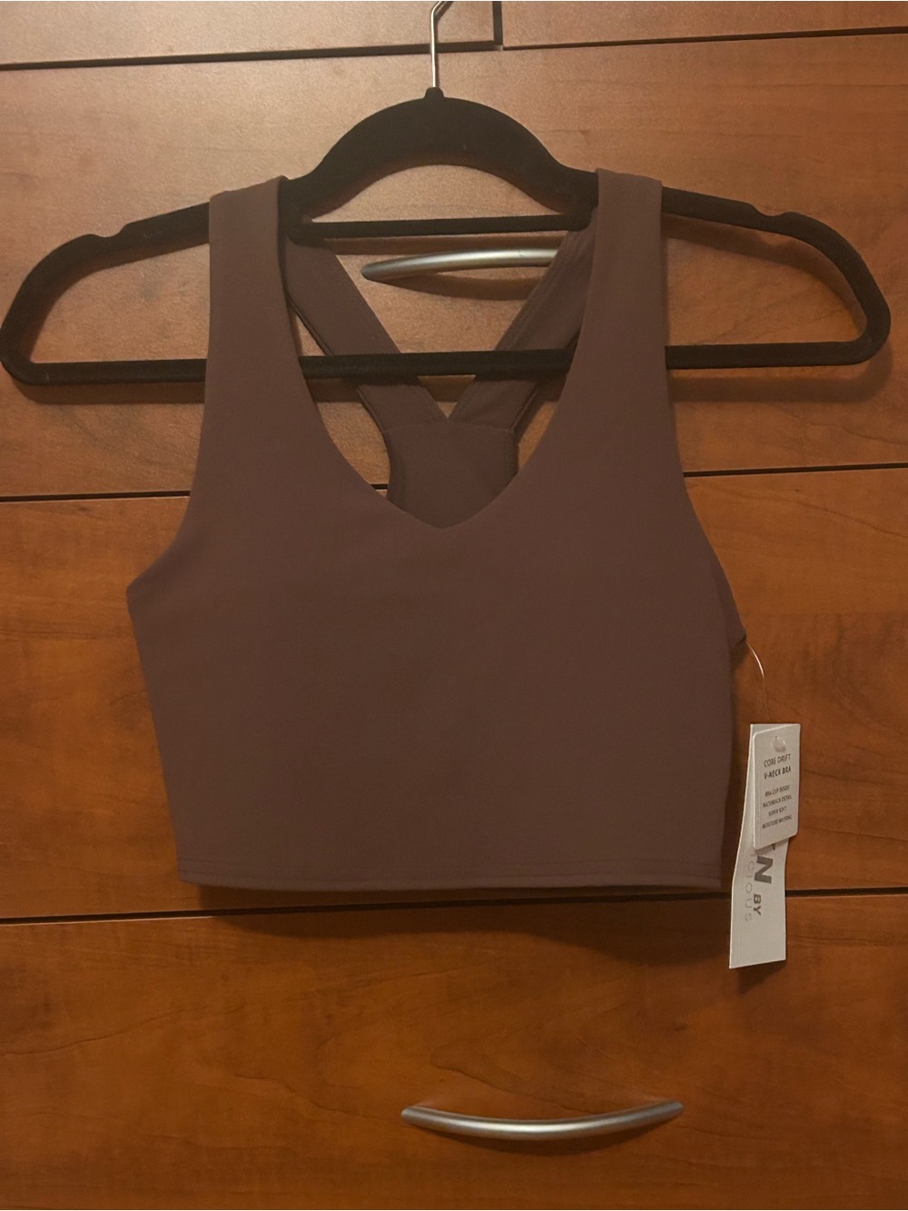 Yogalicious Women's Brown Racerback Sports Bra